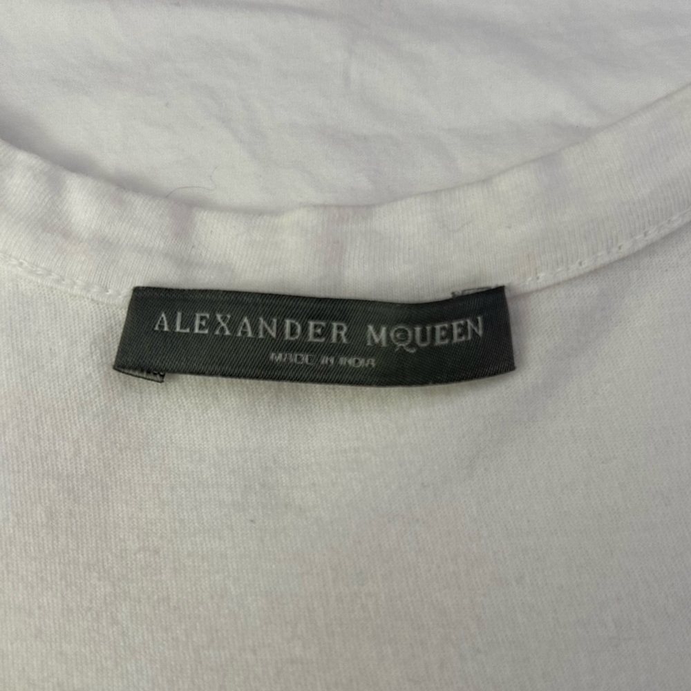 ALEXANDER MCQUEEN Skull Tank Top Beaded Lace White Black 38 - Picture 7 of 15